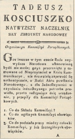 Nr. 92. Odezwa Kościuszki.