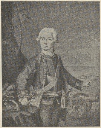 Książe Kazminierz Nestor Sapiea, naczelnik artyleryi Wielkiego Księstwa Litewskiego, marszałek Sejmu czteroletniego, urodzony 1759, zm. 1798.