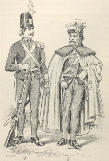1. Pocztowy kawaleryi narodowej. 2. Brygadyer kawaleryi narodowej.