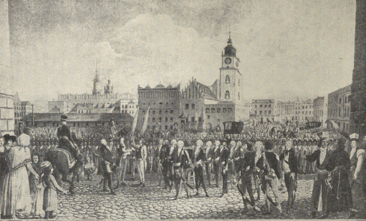 Nr. 60. Przysięga Kościuszki na rynku Krakowskim w dniu 24 marca 1794 roku.