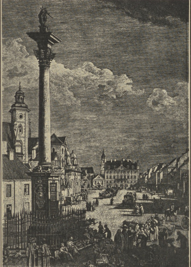 B. Belloto (Canaletto): Krakowskie Przedmieście od kolumny Zygmunta