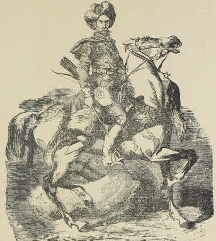 Wódz Lisowczyków, podług obrazu P. Rembrandta, malarza holenderskiego r. 1636. (Rysował Kossak)