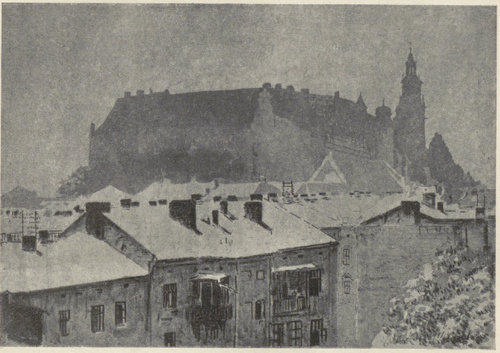 Z TEKI WAWELSKIEJ (litogr. kolorowa, 1911)