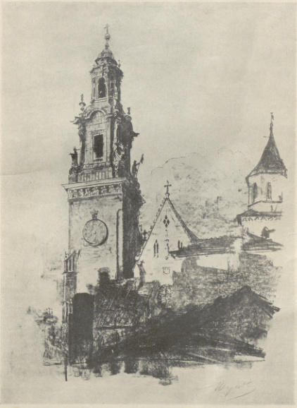 Z TEKI WAWELSKIEJ (litogr., 1911)