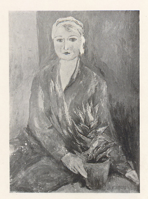 JAN HRYNKOWSKI - DZIEWCZYNA Z KAKTUSEM